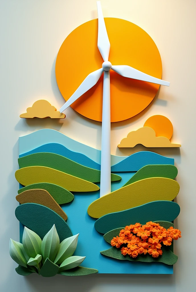 Create a decoration for a school project on the theme of Renewable Energy 