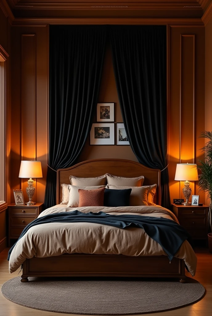 Married room in brown and black