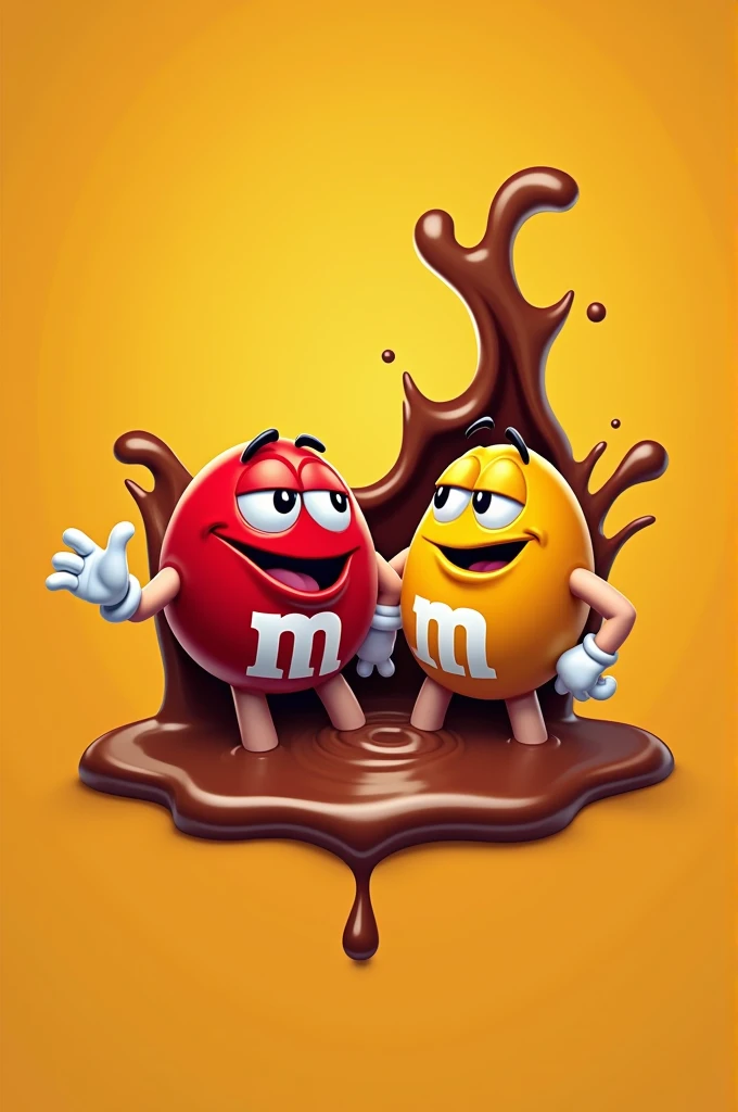 Create a logo for 
M&m chocolate that melts in your mouth 