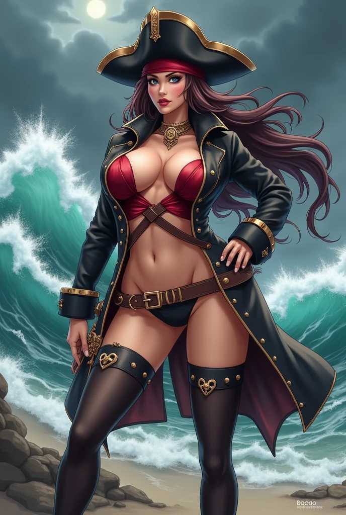 animated, Women, pirate, BELLE, inspired by Tsunade, big breast, sexy