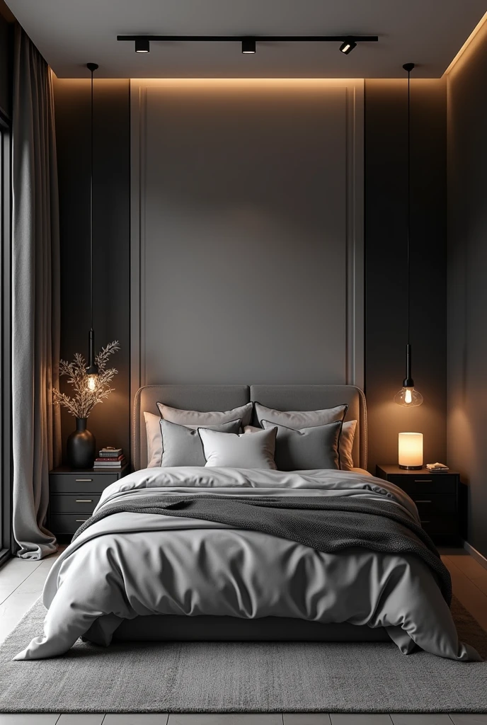 Married room in grey and black