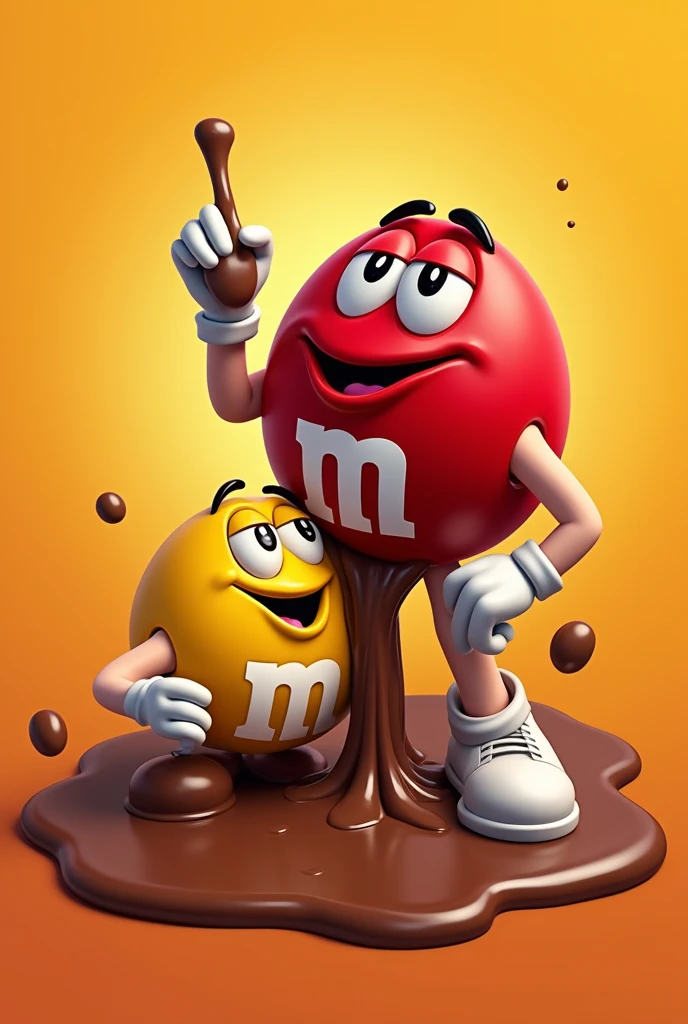 Create a logo for 
M&m chocolate that melts in your mouth 