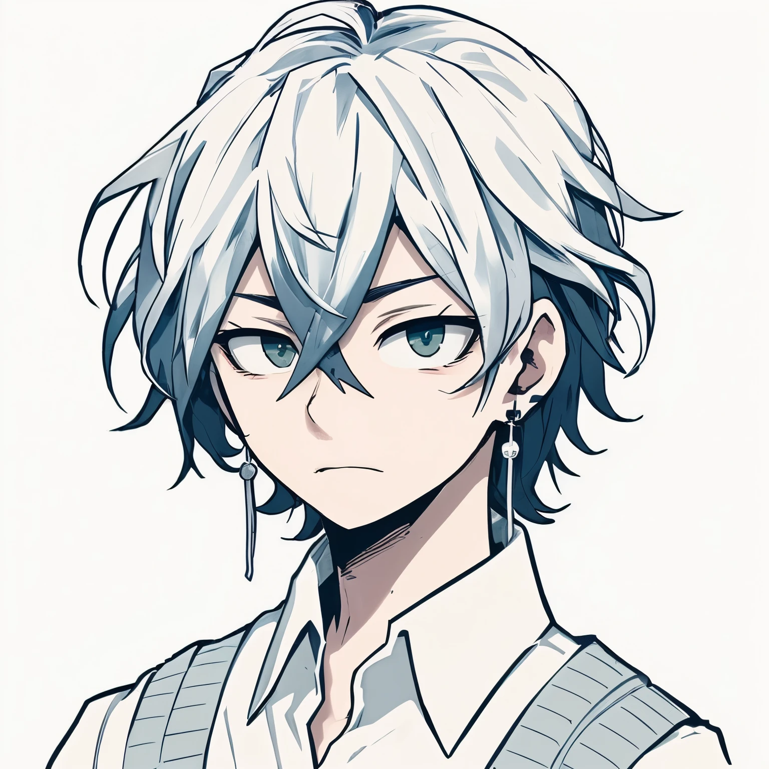 Create him with a hero costume like a character from Boku no Hero Academia