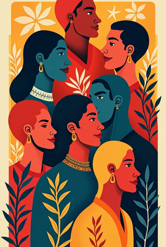 Create a poster that embracing culture easy drawing simple art slogan about ethnocentrism no human being