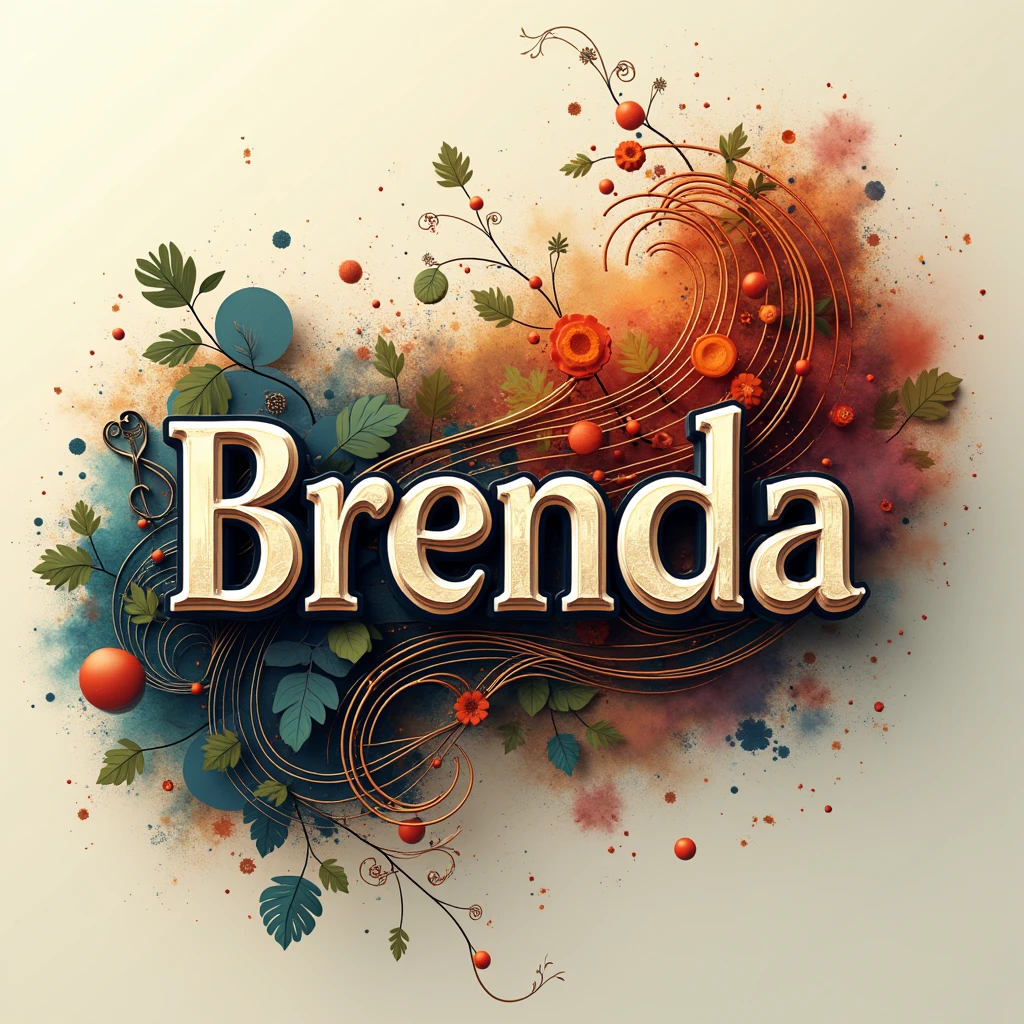 BreNda text logo, correct text, organized text, extreme detail, 4k, masterpiece artworks, abstract arts, musical theme background