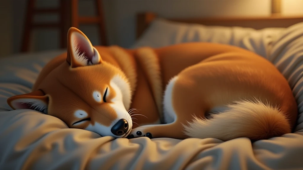 Sleepy Shiba Inu,Warm nights