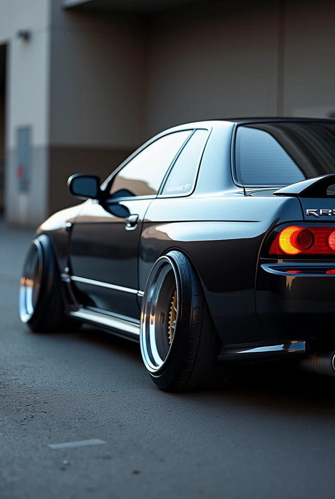 Nissan skyline r32 side view in low stances