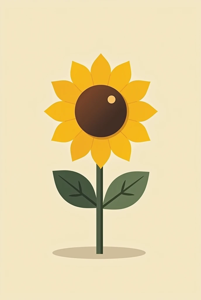 A minimalist sunflower