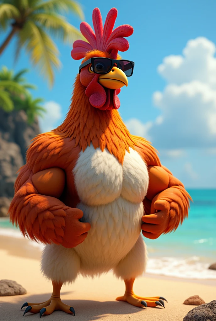 Make hwy hey the chicken in moana look muscular with shades