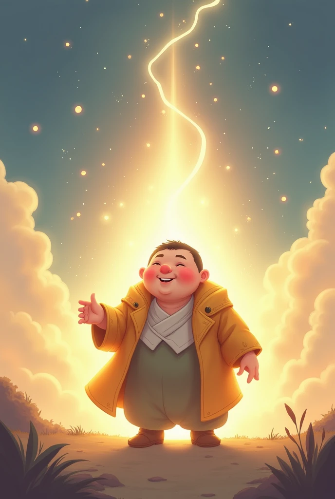 Create a 2d Light Guardian short chubby man