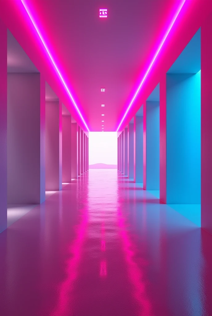 Flats or floors inside in neon tones