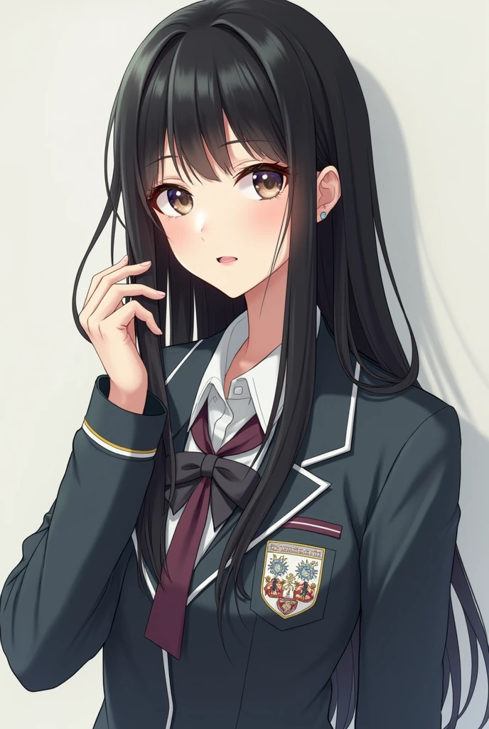 RAW Photos、Realistic、Japanese High School Girl、Showing the whole body、School uniforms、Long straight black hair、A peerless beauty、stylish、Korean