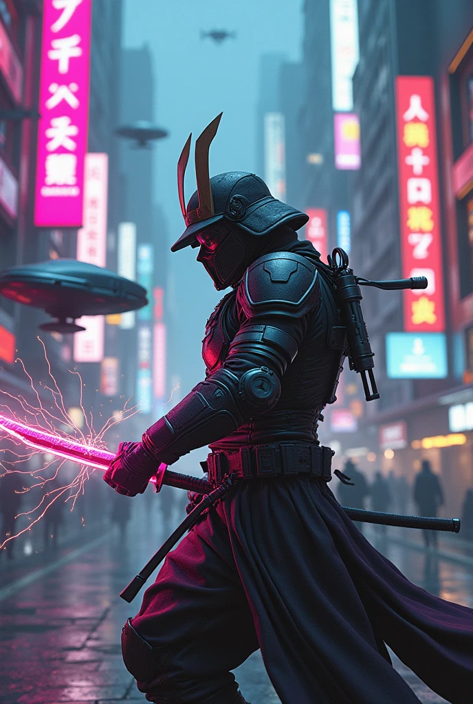 Create an Arcane Combat Samurai in the Cyberpunk World