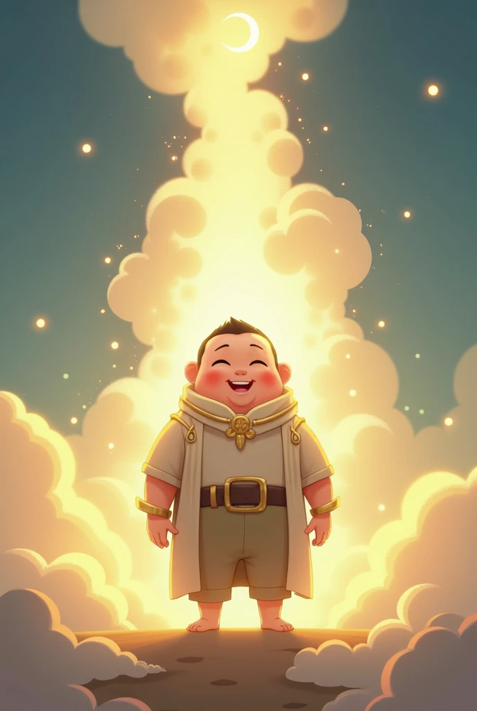 Create a 2d Light Guardian short chubby man