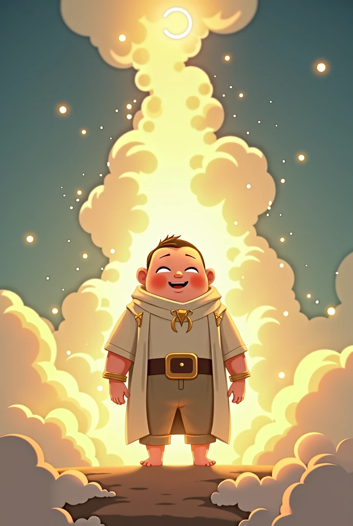 Create a 2d Light Guardian short chubby man 