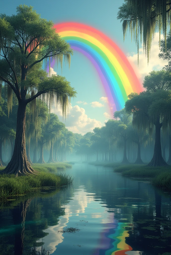 "The rainbow over the swamp"