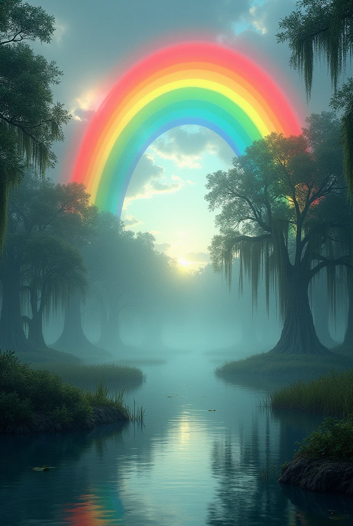 "The rainbow over the swamp"