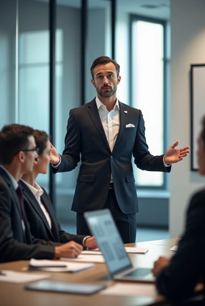manager giving a meeting