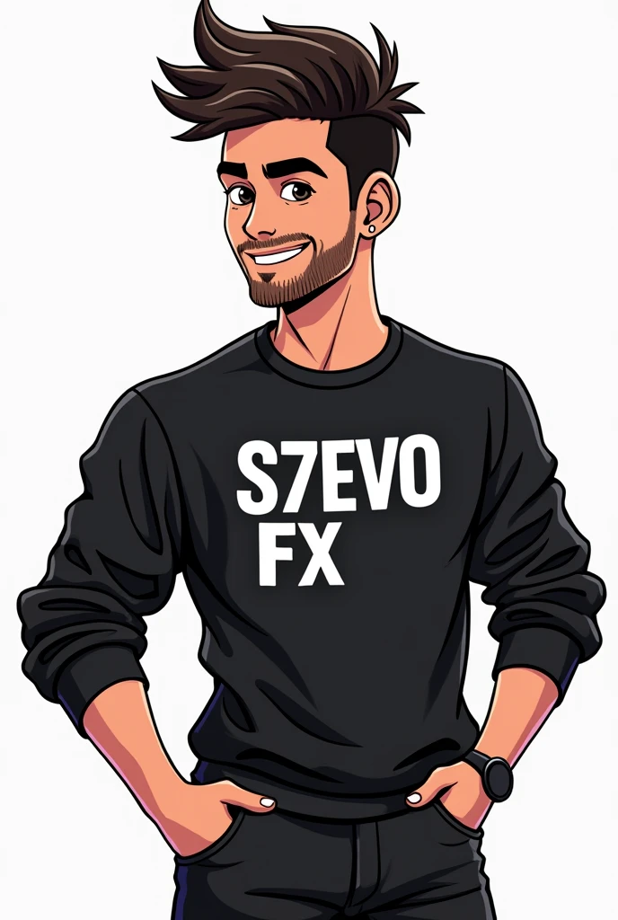 A YouTube picture for a Forex trader  with his name called S7evo FX and is black in cartoon 

