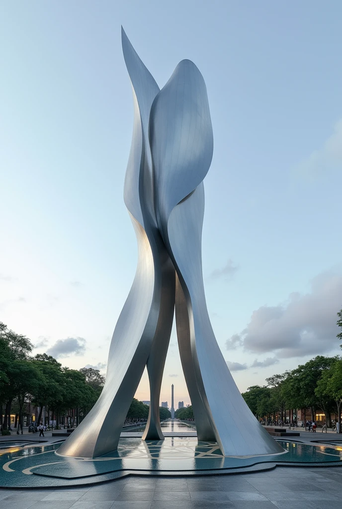 Create for me a modern monument in Belém do Pará Representing the Amazon