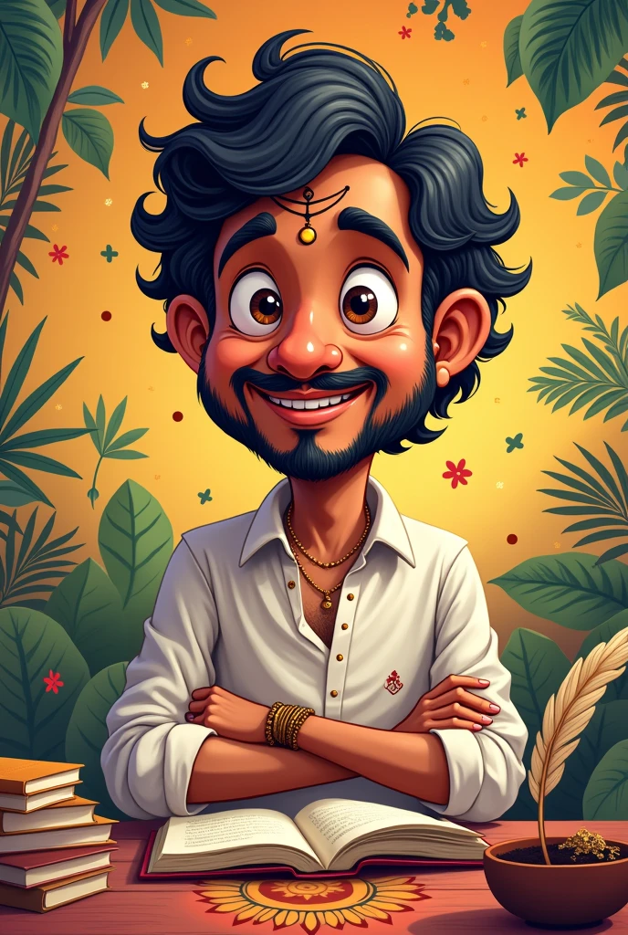 Cartoon of Indran Amirthanayagam from India