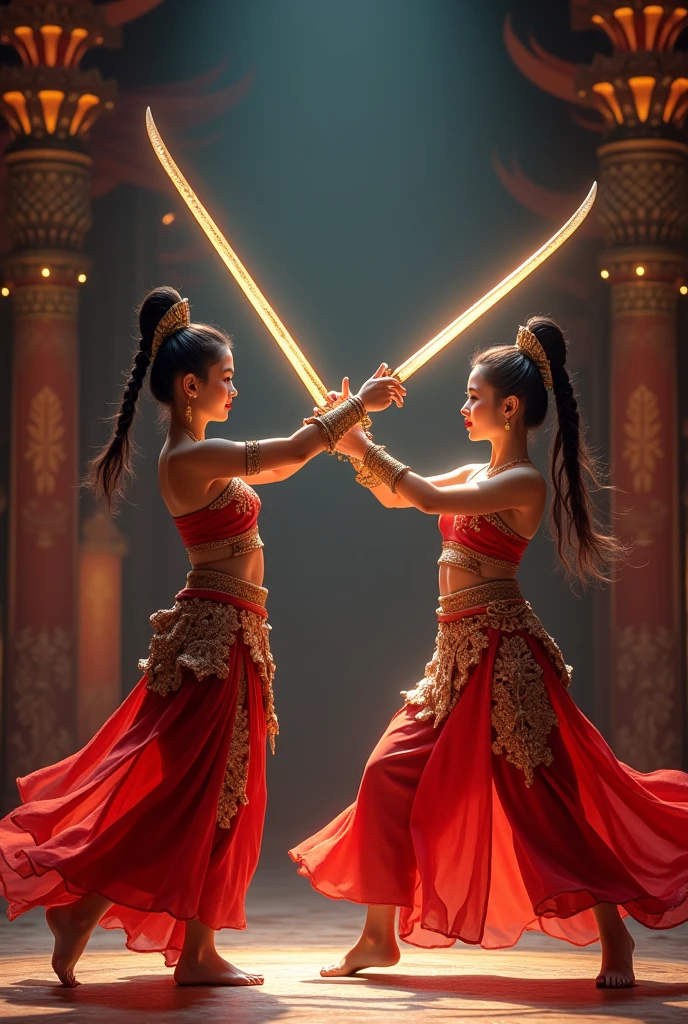 Thai sword dance