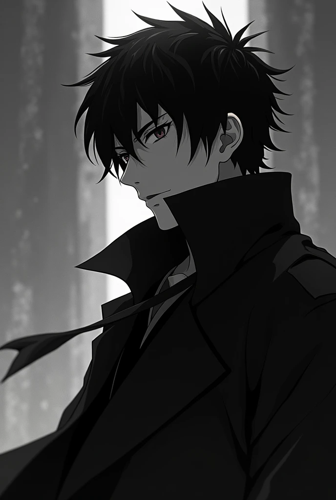 anime styling, Toji Fushiguru, black andwhite, magnificent, cinematic shading, CG anime, elsword