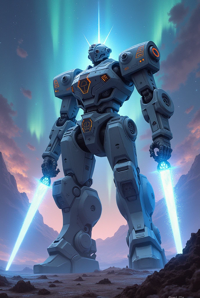 I want a giant celestial robot with two swords