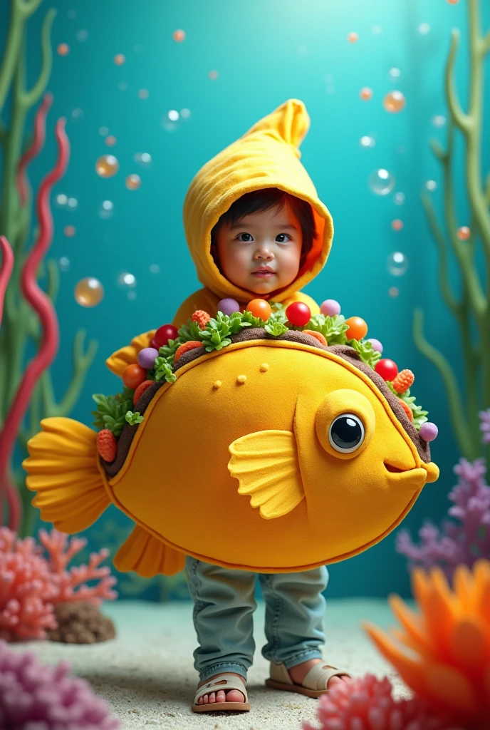 Cute boy with jellyfish image 