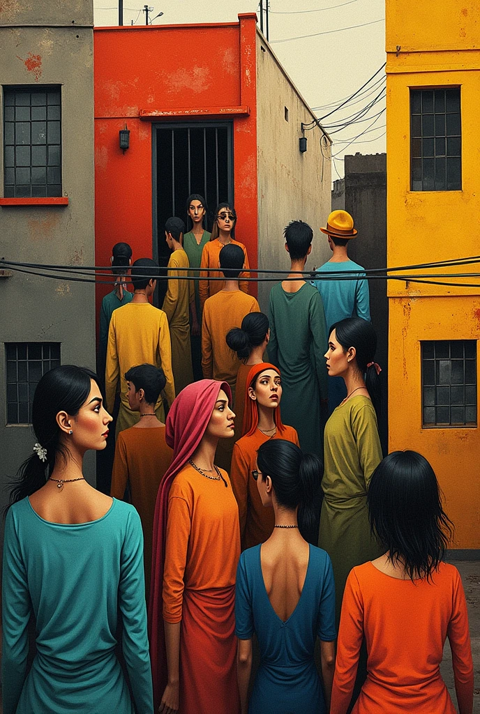 cover for a paper about the book “O cortiço” being more abstract