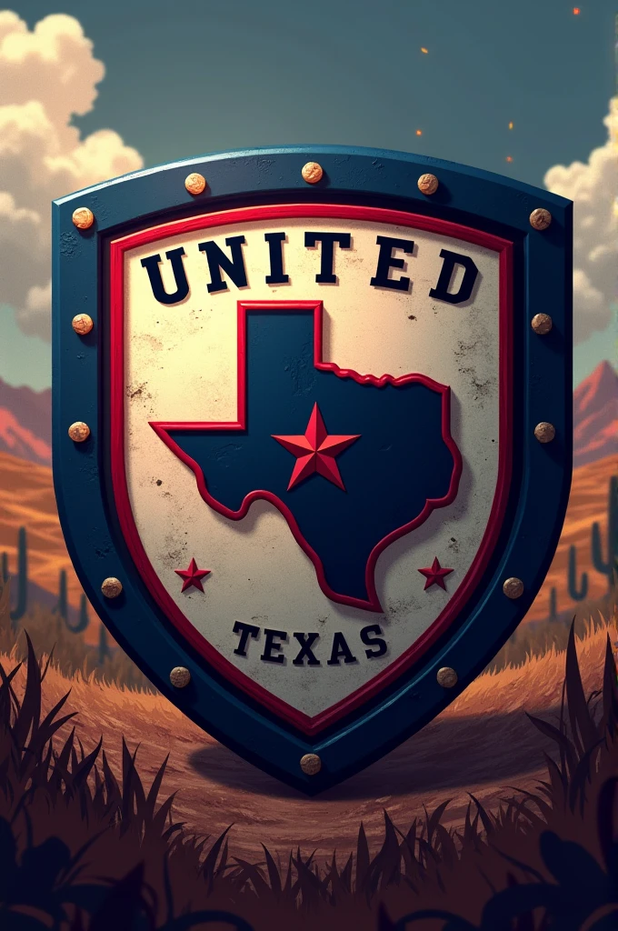 create a team shield that says “United of Texas”