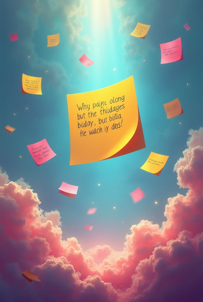 post it reminders and a big
