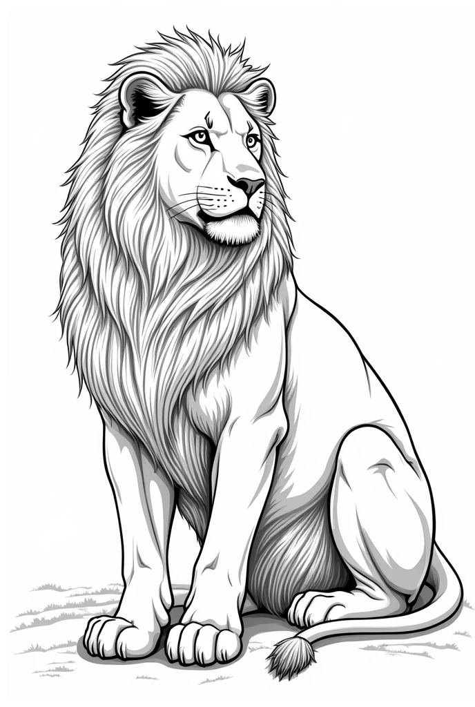 Create a drawing of a female lion as a coloring page