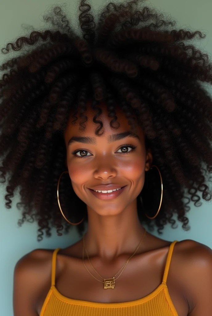 Asian with Afro hair