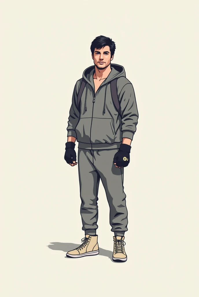 make a logo in reference to Rocky Balboa, for a clothing store, minimalistic, and in reference to MEN'S FASHION STORE, He has to be dressed like in the first movie