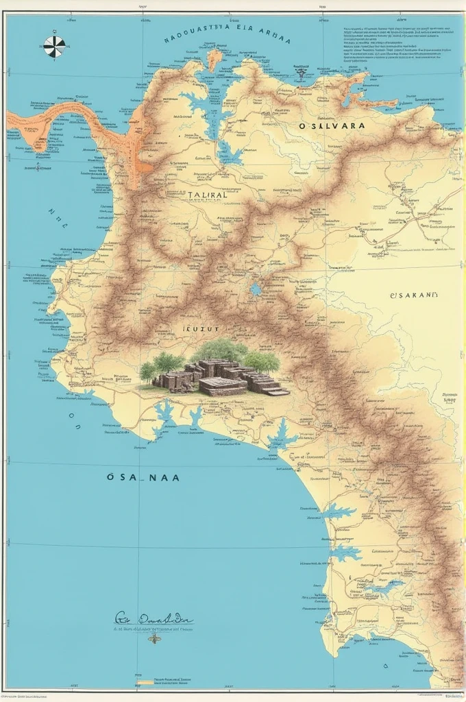 Map of El Salvador with the location of the El Tazumal archaeological park