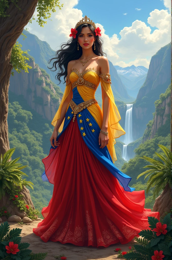 Venezuela as a beautiful princess
