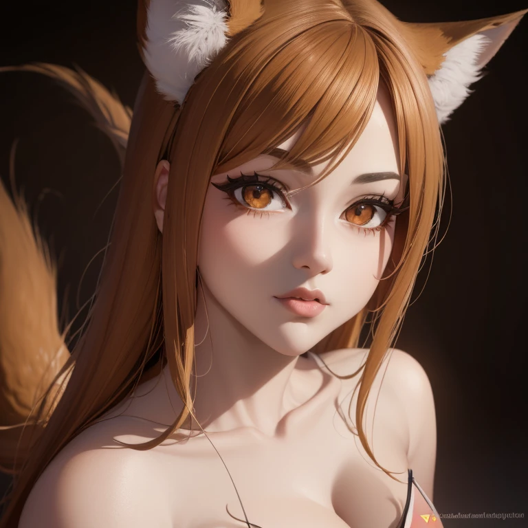 Kitsune girl, fox girl, demi-fox girl, tined orenge hair, black eyes, fair skin, curvy body, kimono, beautiful detailed eyes, beautiful detailed lips, extremely detailed face and eyes, long eyelashes, high quality, 8k, realistic, photorealistic, masterpiece, ultra-detailed, physically-based rendering, professional, vivid colors, warm lighting, soft focus