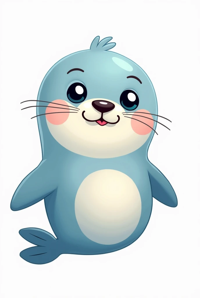 Seal with tilted head,Cartoon Style,concise,logo,Background Transparent