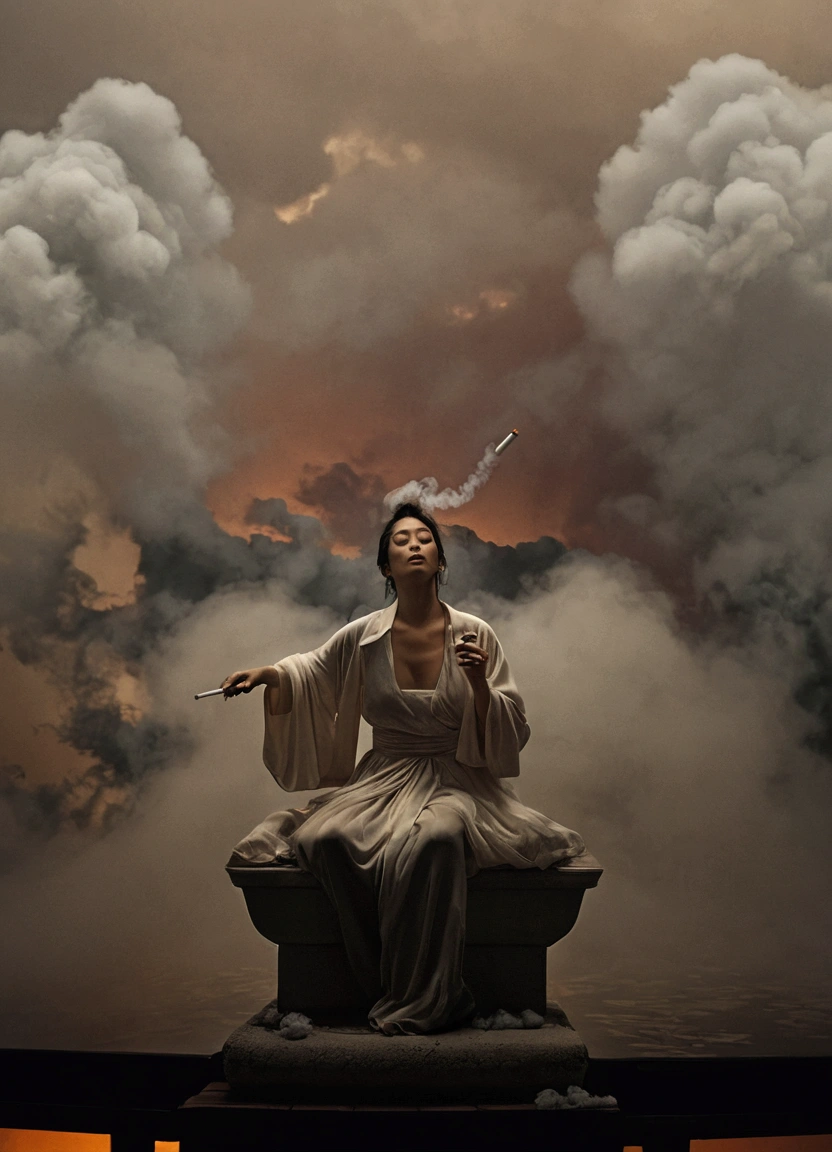 Floating ,picture ,Real ,cloud ,Flowing ,fog ,Drift ,cigarette ,reality ,4K ,Floating