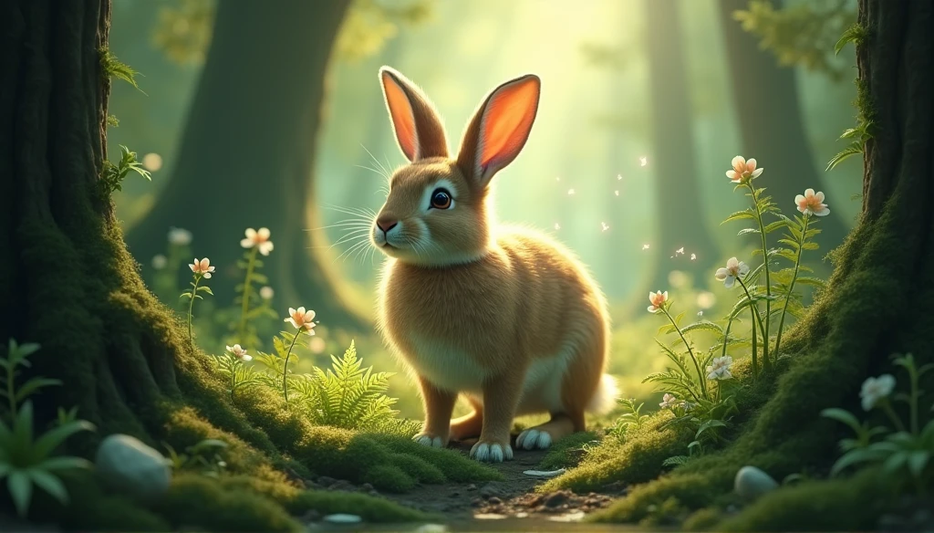 In the forest2Animal hare,Mysterious Forest