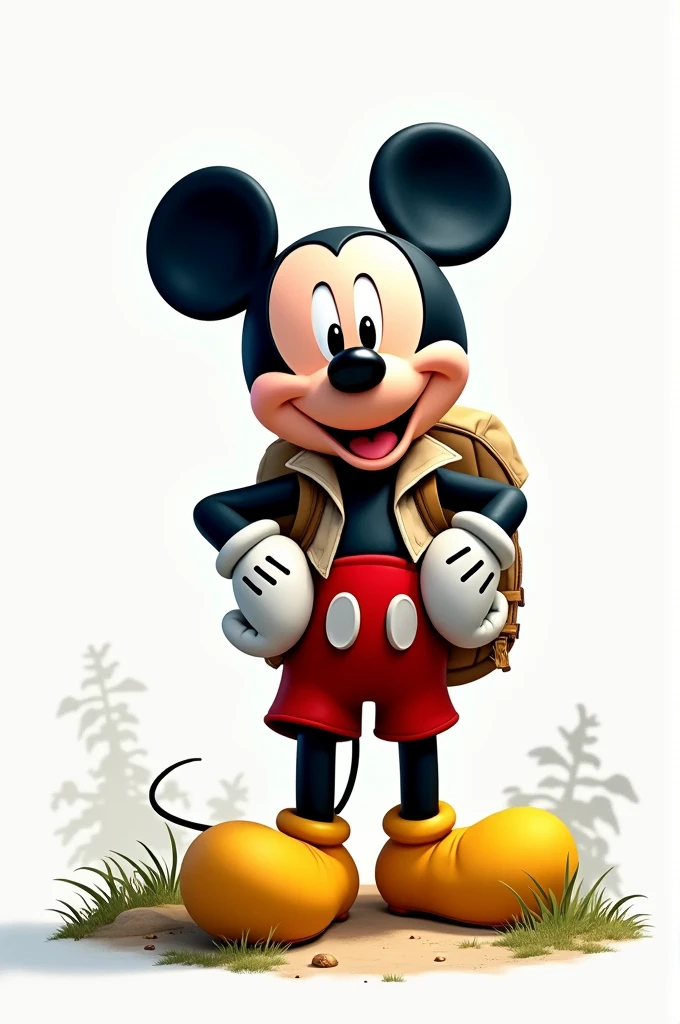 Mickey safari with white background