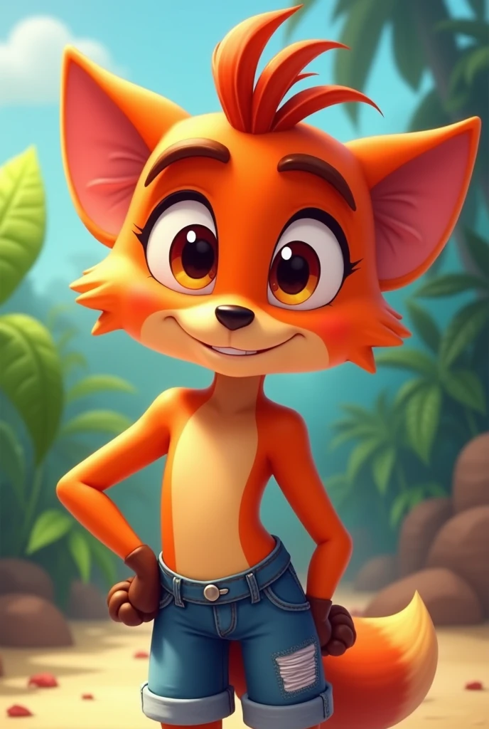 Coco Bandicoot con cara kawai