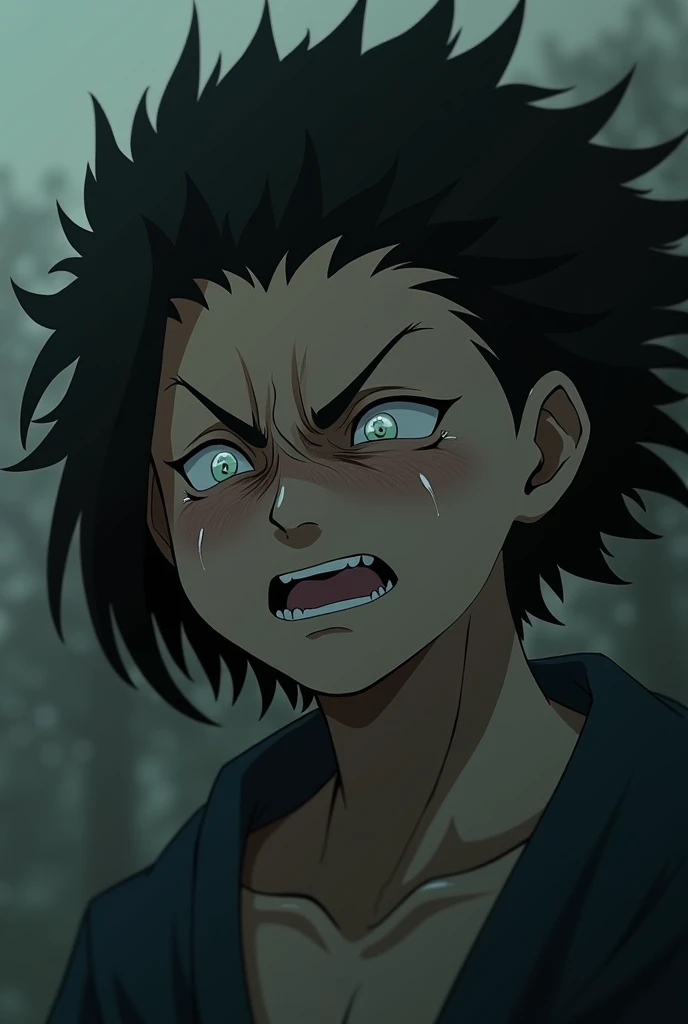 Tanjiro Kamado crying