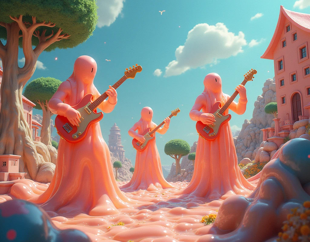 Lyrics "The Jellyciosos" with gelatin texture