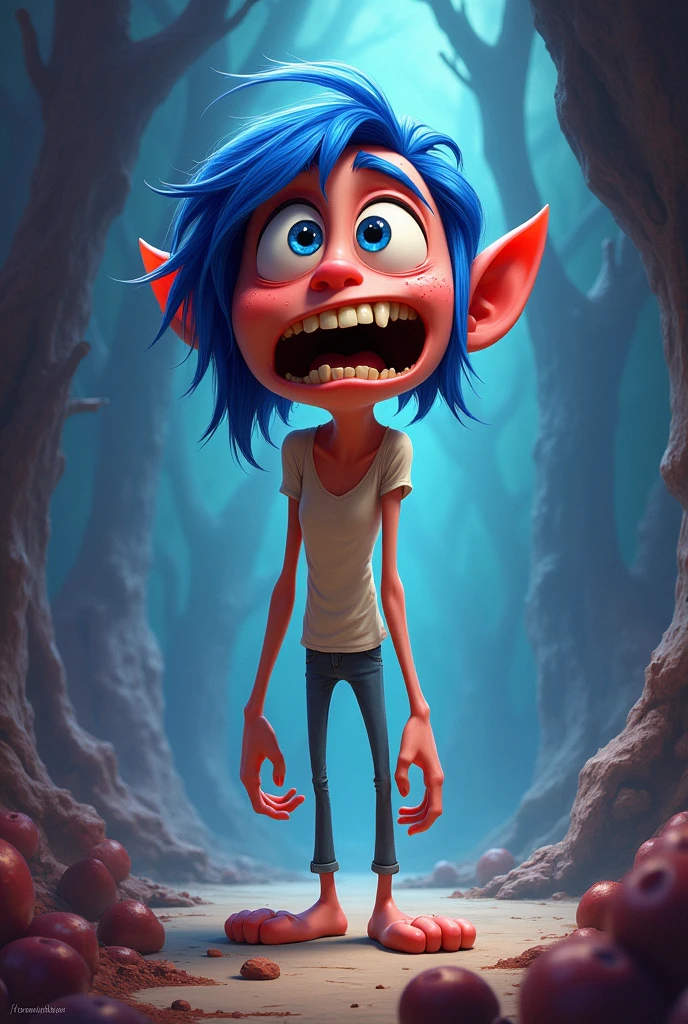 Caricature of a new feeling called fear from the movie inside out 2