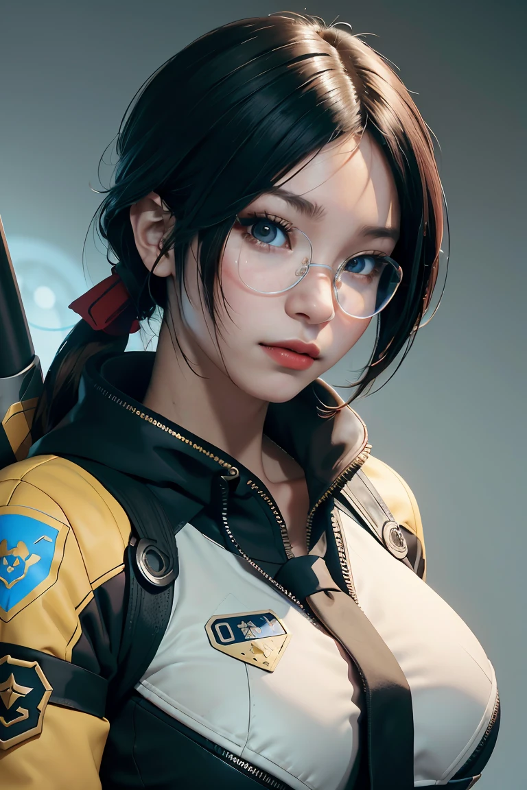 a close up of a person with a gun in a uniform, concept art by Krenz Cushart, trending on polycount, neo-dada, from overwatch, expert high detail concept art, overwatch character concept art, shirow masamune, echo from overwatch, ana from overwatch, as an overwatch character, sigma from overwatch, overwatch style, overwatch design