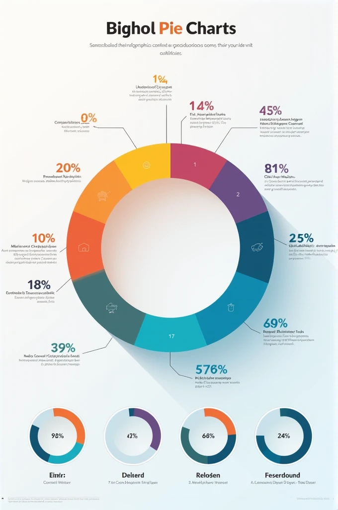 Create a pie chart infographic with the data: 59,6 22,5 13,0