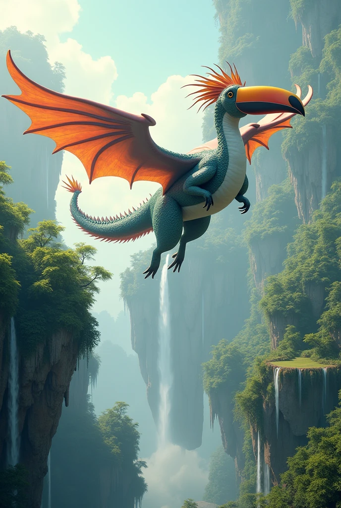Toucan Dragon in floating Islands