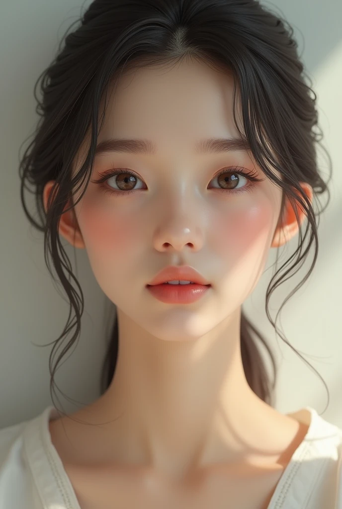 realistic image Woman aged 25 to 35 in Peace
